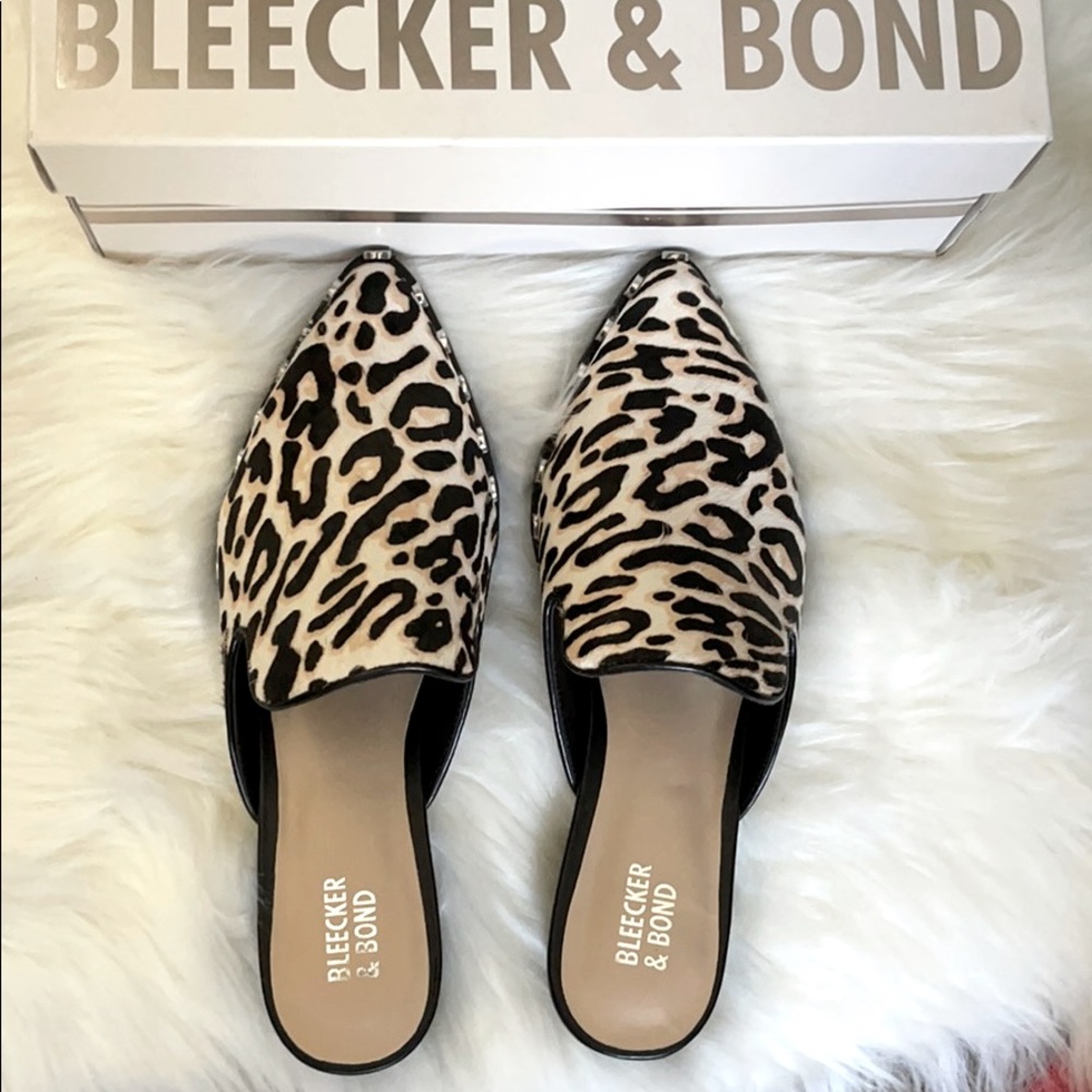 BLEECKER & BOND Leopard print mules